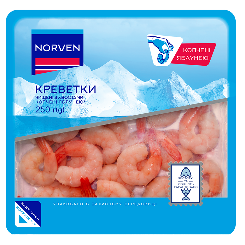 Креветка чищена копчена яблоком
